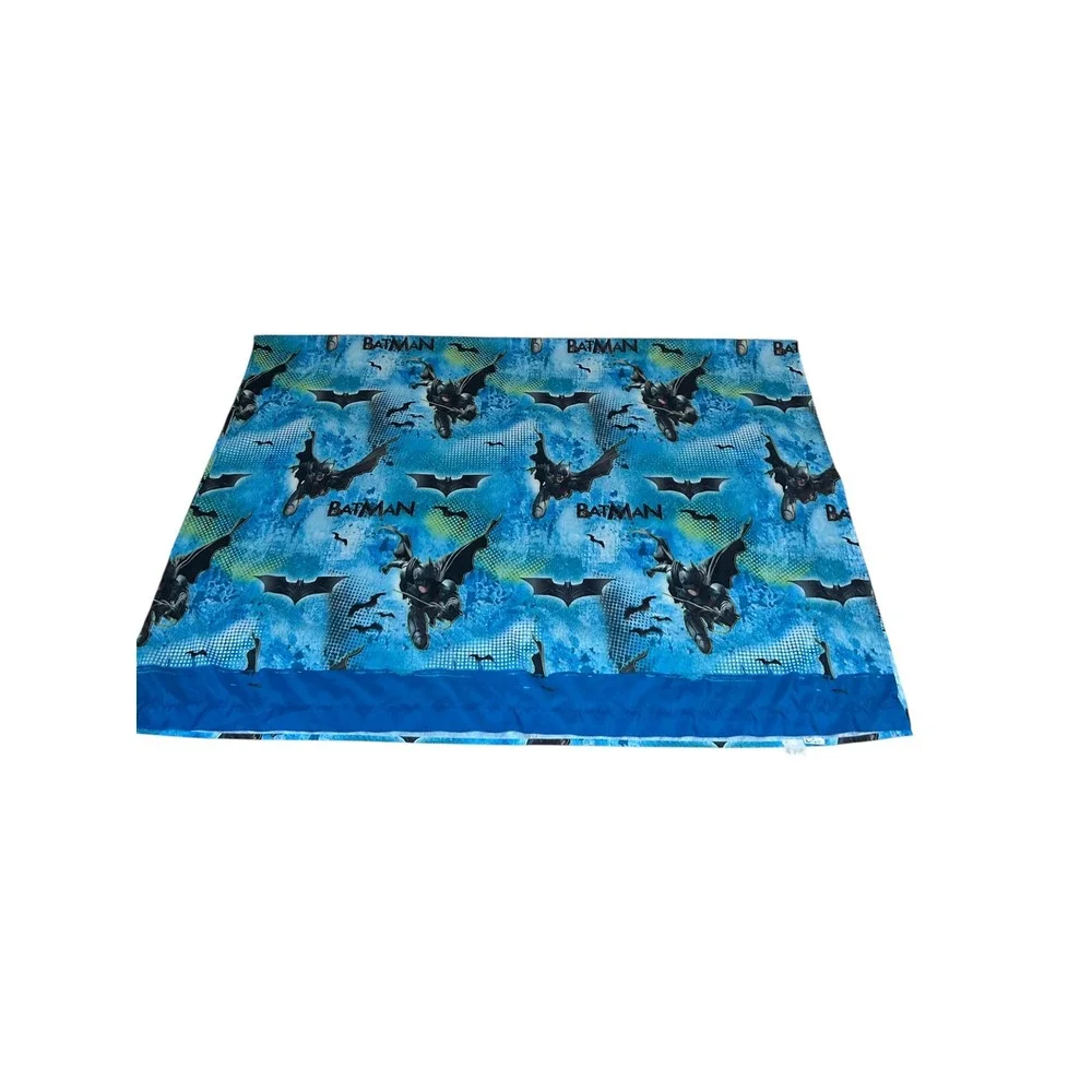 Batman DC Comics Superhero Blue Twin Flat Bed Sheet All Over Print Fabric